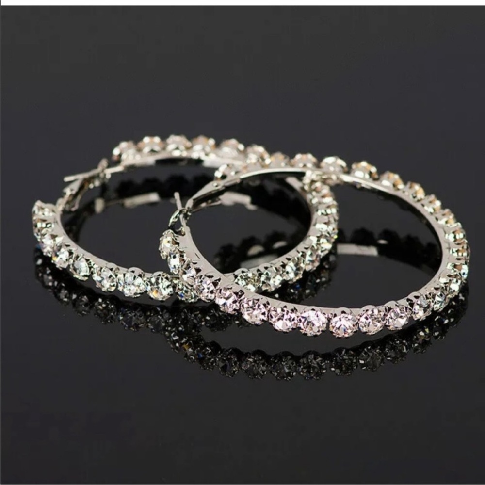 925 Silver Hoop Earring Cubic zircon AAA.